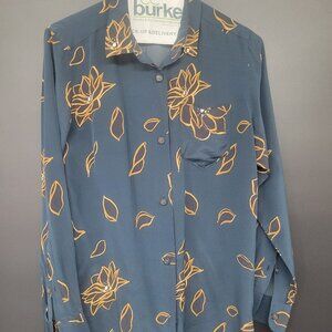 Billy Reid Floral Silk Button Down Small